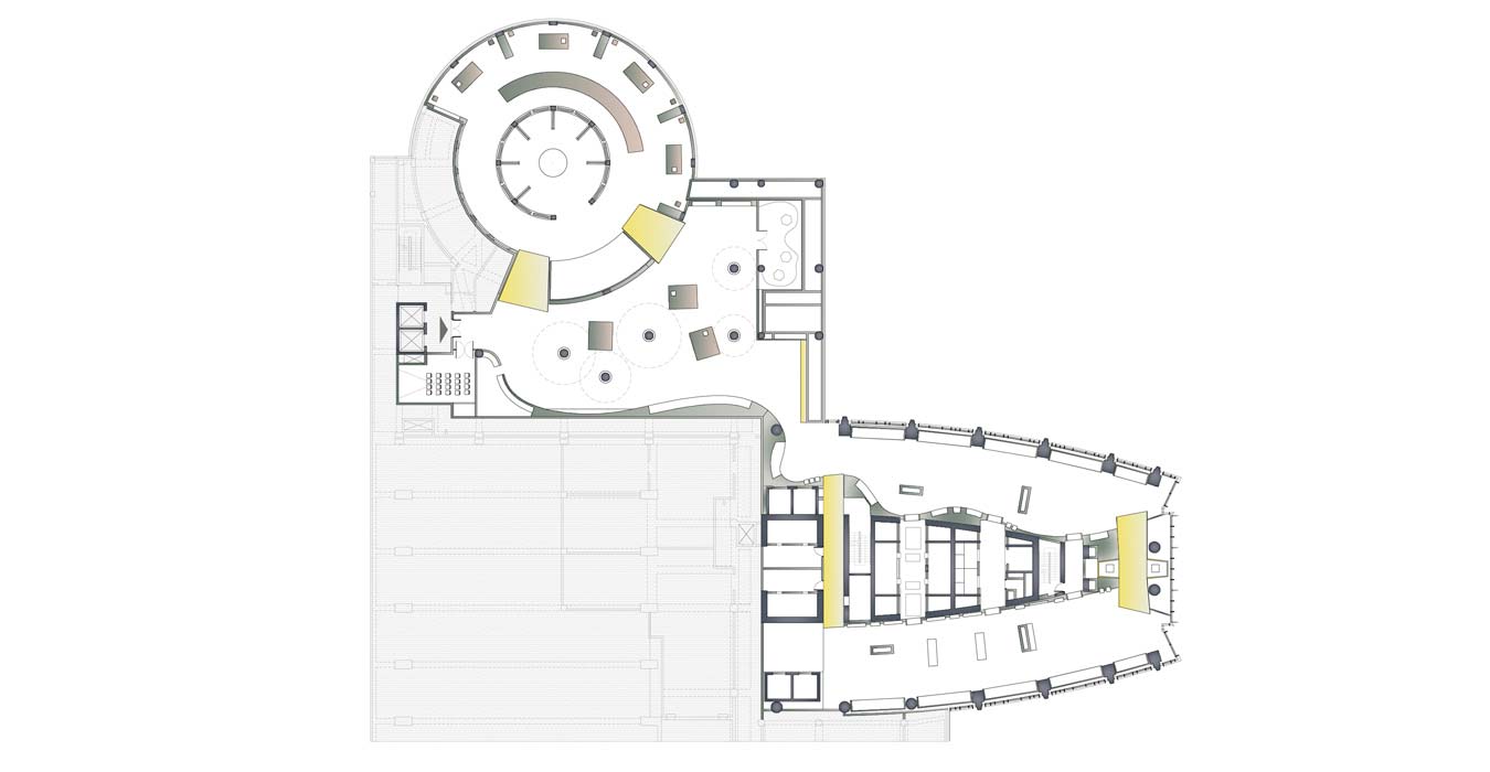 Architectural plan of the Carpet Museum.