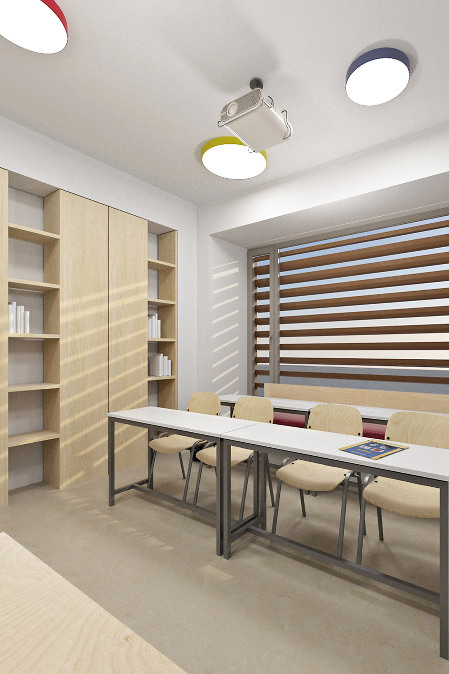 Classroom interior design of a tutorial institute in Nicosia -Cyprus.